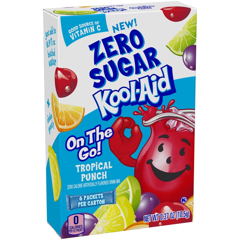 Kool-Aid Sugar-Free Tropical Punch On-The-Go Powdered Drink Mix 6 Count - Image 2